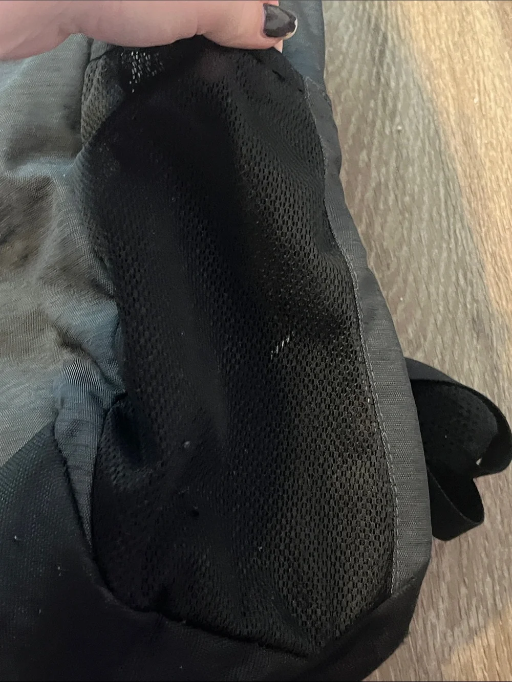 The NorthFace Jester Black Backpack with Light Pink Bungee Cord